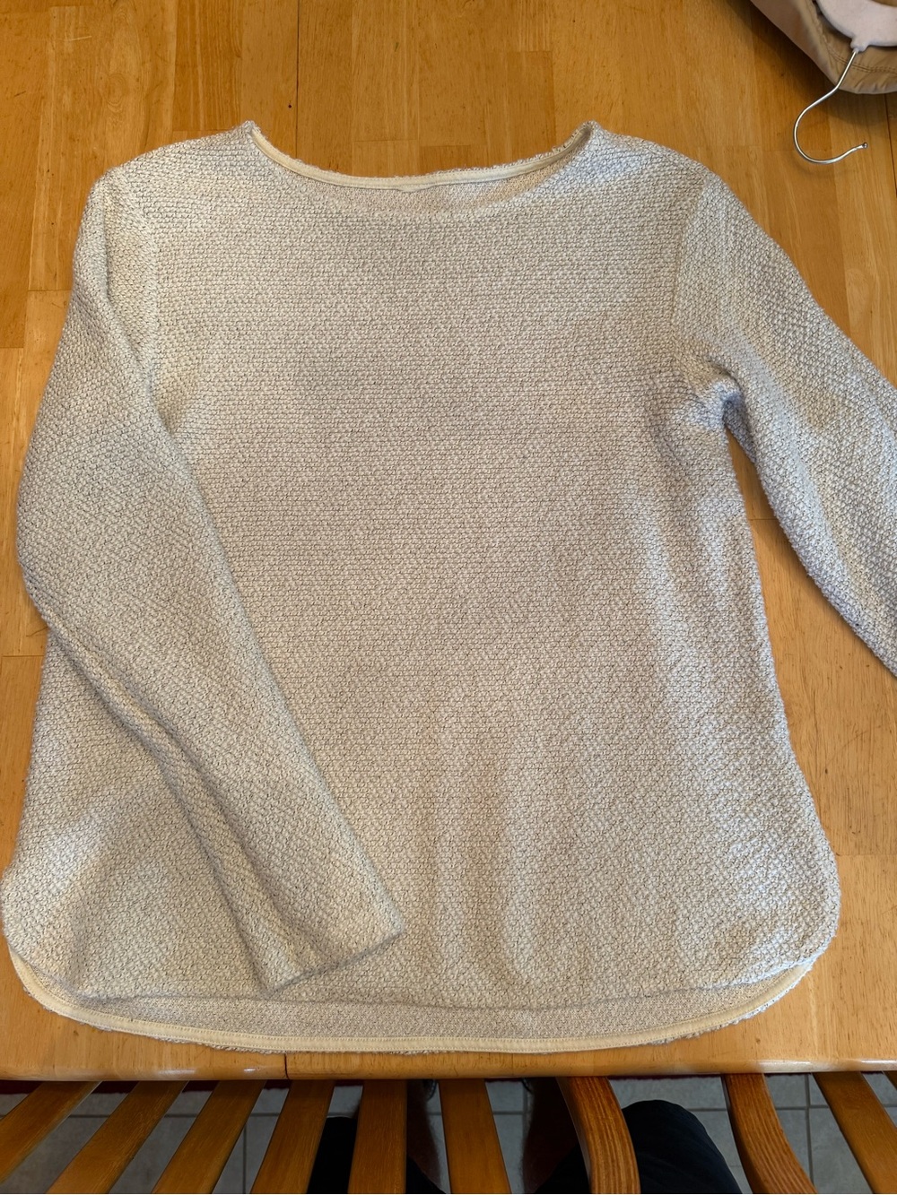 H&M Cream Textured Knit Women's Sweater